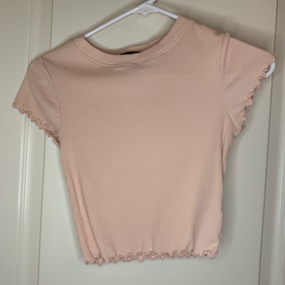 pink forever 21 shirt cropped